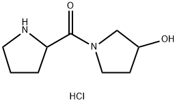 (3-Hydroxy-1-pyrrolidinyl)(2-pyrrolidinyl)-methanone hydrochloride 구조식 이미지