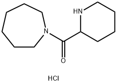 1-Azepanyl(2-piperidinyl)methanone hydrochloride 구조식 이미지