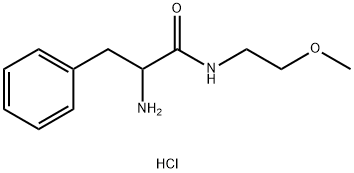 2-Amino-N-(2-methoxyethyl)-3-phenylpropanamidehydrochloride 구조식 이미지