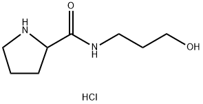 N-(3-Hydroxypropyl)-2-pyrrolidinecarboxamidehydrochloride Structure