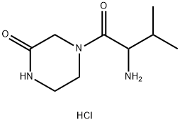 4-(2-Amino-3-methylbutanoyl)-2-piperazinonehydrochloride Structure