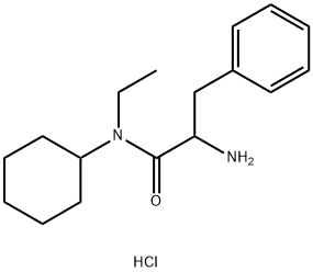 2-Amino-N-cyclohexyl-N-ethyl-3-phenylpropanamidehydrochloride 구조식 이미지