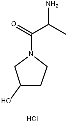 2-Amino-1-(3-hydroxy-1-pyrrolidinyl)-1-propanonehydrochloride 구조식 이미지