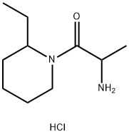 2-Amino-1-(2-ethyl-1-piperidinyl)-1-propanonehydrochloride 구조식 이미지