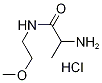 2-Amino-N-(2-methoxyethyl)propanamidehydrochloride Structure