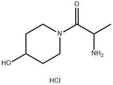 2-Amino-1-(4-hydroxy-1-piperidinyl)-1-propanonehydrochloride 구조식 이미지