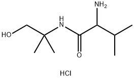 2-Amino-N-(2-hydroxy-1,1-dimethylethyl)-3-methylbutanamide hydrochloride 구조식 이미지