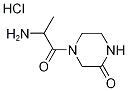 4-(2-Aminopropanoyl)-2-piperazinone hydrochloride Structure