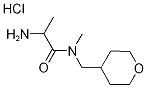 2-Amino-N-methyl-N-(tetrahydro-2H-pyran-4-ylmethyl)propanamide hydrochloride 구조식 이미지