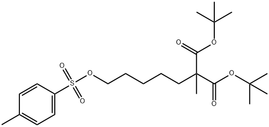 디-tert-부틸2-메틸-2-(5-(토실옥시)펜틸)말로네이트 구조식 이미지
