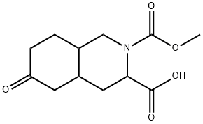 2-Methoxycarbonyl-6-oxo-1,3,4,4a,5,7,8,8a-octahydroisoquinoline-3-carboxylic acid 구조식 이미지