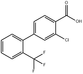 3-클로로-2'-(트리플루오로메틸)-[1,1'-비페닐]-4-카르복실산 구조식 이미지