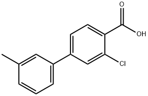 2-Chloro-4-(3-methylphenyl)benzoic acid Structure