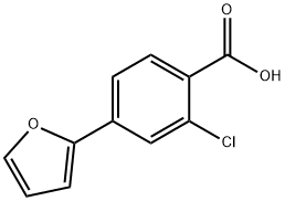 2-Chloro-4-(furan-2-yl)benzoic acid Structure
