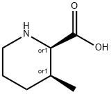 (+/-)-CIS-3-메틸-2-피페리딘카르복실산 구조식 이미지