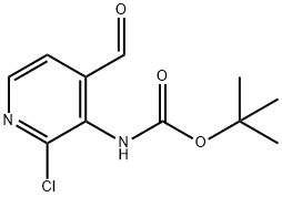 tert-부틸2-클로로-4-포르밀피리딘-3-일카르바메이트 구조식 이미지