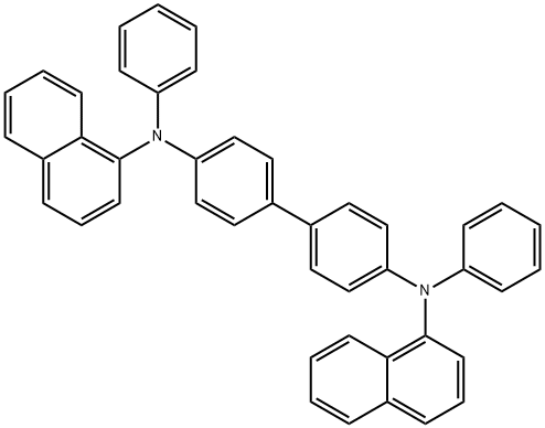 N,N'-Bis- (1-naphthalenyl)-N,N'-bis-phenyl-(1,1'-biphenyl)-4,4'-diamine 구조식 이미지