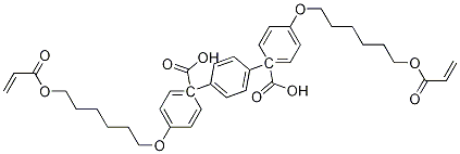 4-[[6-[(1-Oxo-2-propen-1-yl)oxy]hexyl]oxy]benzoic acid 1,1'-(1,4-phenylene) ester 구조식 이미지