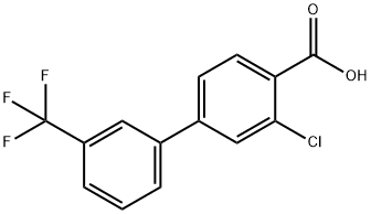 3-클로로-3'-(트리플루오로메틸)-[1,1'-비페닐]-4-카르복실산 구조식 이미지