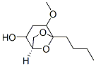 6,8-Dioxabicyclo3.2.1octan-2-ol, 5-butyl-4-methoxy-, 1R-(exo,exo)- Structure