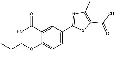 2-[3-Carboxy-4-(2-Methylpropoxy)phenyl]-4-Methyl-5-thiazolecarboxylic Acid Structure