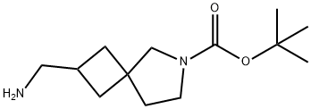 2-(aminomethyl)-6-Azaspiro[3.4]octane-6-carboxylic acid 1,1-dimethylethyl ester Structure