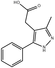 (5-메틸-3-페닐-1H-피라졸-4-일)아세트산(SALTDATA:무료) 구조식 이미지