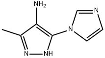 3-(1H-Imidazol-1-yl)-5-methyl-1H-pyrazol-4-amine 구조식 이미지