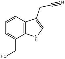 1H-Indole-3-acetonitrile, 7-(hydroxyMethyl)- Structure