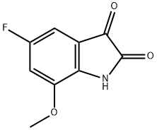 5-플루오로-7-메톡시인돌린-2,3-디온 구조식 이미지