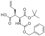 erythro-N-[(Phenylmethoxy)carbonyl]-3-allyl-L-aspartic acid 1-tert-butyl ester 구조식 이미지