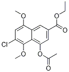 2-Naphthalenecarboxylic acid, 4-(acetyloxy)-6-chloro-5,8-diMethoxy-, ethyl ester Structure