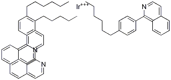 Tris[(4-n-hexylphenyl)isoquinoline]iridium (III) Structure
