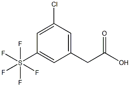 3-Chloro-5-(pentafluorosulfur)phenylaceticacid Structure