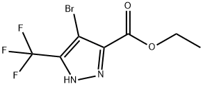 Ethyl 4-bromo-5-(trifluoromethyl)-1H-pyrazole-3-carboxylate Structure