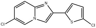 6-chloro-2-(5-chlorothiophen-2-yl)imidazo[1,2-a]pyridine 구조식 이미지