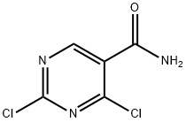 2,4-디클로로피리미딘5-카르복실산아미드 구조식 이미지