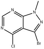 3-Bromo-4-chloro-1-methyl-1H-pyrazolo[3,4-d]pyrimidine 구조식 이미지