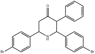 2,6-Bis(4-bromophenyl)-3-phenyl-4-piperidinamine Structure