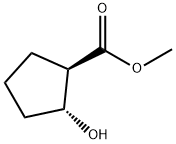 Cyclopentanecarboxylic acid, 2-hydroxy-, methyl ester, (1R,2R)- (9CI) Structure