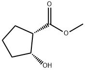 Cyclopentanecarboxylic acid, 2-hydroxy-, methyl ester, (1S,2R)- (9CI) Structure