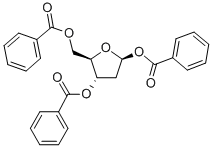 1,3,5-TRI-O-BENZOYL-2-DEOXY-2-FLUORO-ALPHA-D-ARABINOFURANOSE 구조식 이미지