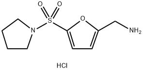 [5-(Pyrrolidin-1-ylsulfonyl)-2-furyl]methylamine hydrochloride 구조식 이미지