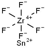 stannous hexafluorozirconate(IV) Structure