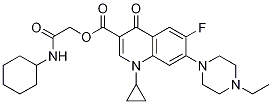 3-Quinolinecarboxylic acid, 1-cyclopropyl-7-(4-ethyl-1-piperazinyl)-6-fluoro-1,4-dihydro-4-oxo-, 2-(cyclohexylaMino)-2-oxoethyl ester Structure
