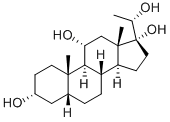 5-BETA-PREGNAN-3-ALPHA, 11-ALPHA, 17,20-ALPHA-TETROL Structure