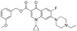 3-Quinolinecarboxylic acid, 1-cyclopropyl-7-(4-ethyl-1-piperazinyl)-6-fluoro-1,4-dihydro-4-oxo-, (3-Methoxyphenyl)Methyl ester 구조식 이미지