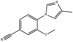3-Methoxy-4-(4-methyl-1H-imidazol-1-yl)benzonitrile Structure