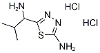 5-(1-amino-2-methylpropyl)-1,3,4-thiadiazol-2-amine(SALTDATA: 2.15HCl 0.25H2O) Structure