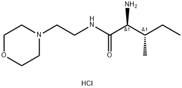 [S-(R*,R*)]-2-아미노-3-메틸-N-[2-(4-모르폴리닐)에틸]펜탄아미드이염산염 구조식 이미지